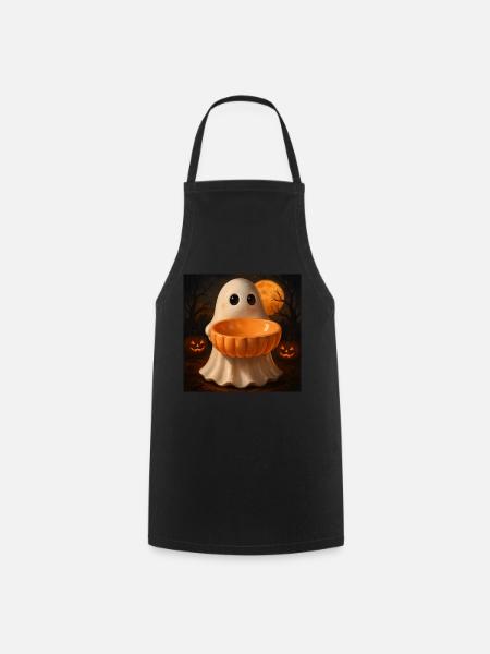Grusel Halloween Geist Geschenk - Kochschürze - Schwarz