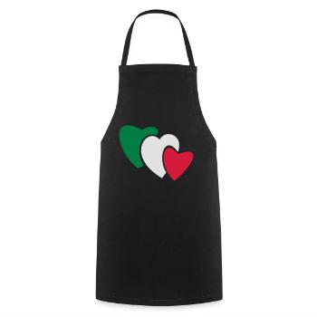 tricuore - Tablier de cuisine - noir - Devant - AI Model Male 185 dark (185cm)