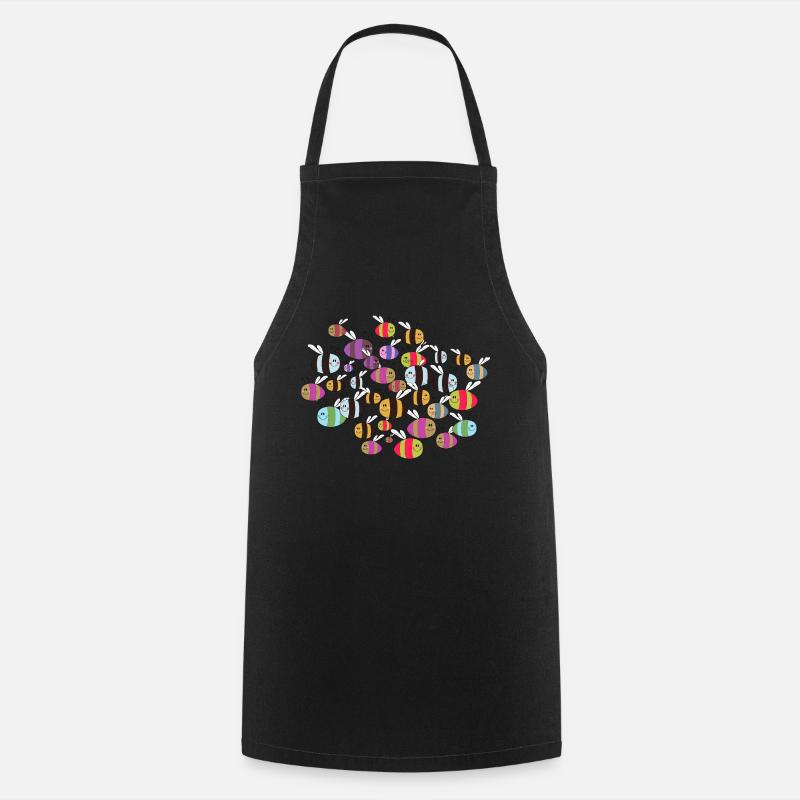 bienenschwarm bunt - Cooking Apron - black