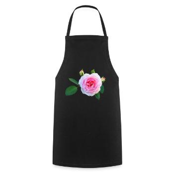 daffodils roses rosen blumen flowers tulips tulpen - Kochschürze - Schwarz - Vorne - AI Model Male 185 dark (185cm)