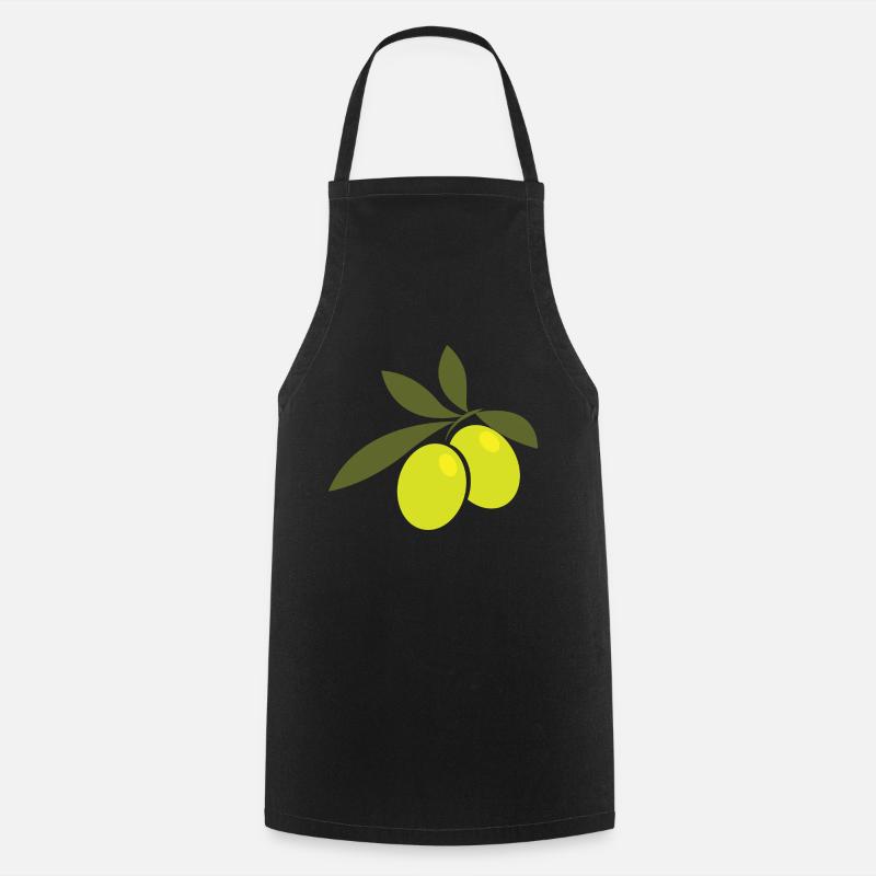 Olive olive tree gift - Cooking Apron - black