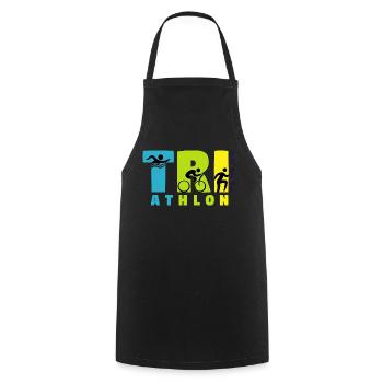 triathlon - Kochschürze - Schwarz - Vorne - AI Model Male 185 dark (185cm)