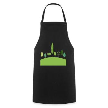 Crazy Plants - Cooking Apron - black - Front - AI Model Male 185 dark (185cm)
