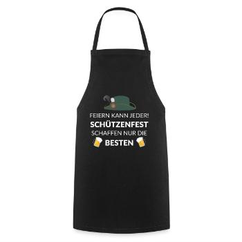 Feiern kann jeder! Schützenfest Die Besten - Kochschürze - Schwarz - Vorne - AI Model Male 185 dark (185cm)