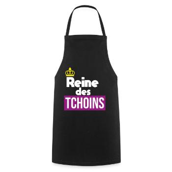 Reine des tchoins - Tablier de cuisine - noir - Devant - AI Model Male 185 dark (185cm)