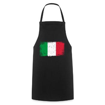 Italy Flag - Cooking Apron - black - Front - AI Model Male 185 dark (185cm)