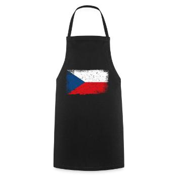 Drapeau République tchèque - Tablier de cuisine - noir - Devant - AI Model Male 185 dark (185cm)