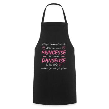 C'est compliqué d'être une princesse danseuse - Tablier de cuisine - noir - Devant - AI Model Male 185 dark (185cm)