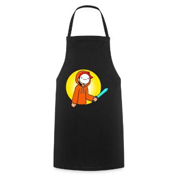 Dream Sword - Cooking Apron - black - Front - AI Model Male 185 dark (185cm)