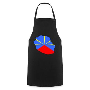 Reunion flag - Cooking Apron - black - Front - AI Model Male 185 dark (185cm)