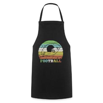 American Football - Kochschürze - Schwarz - Vorne - AI Model Male 185 dark (185cm)