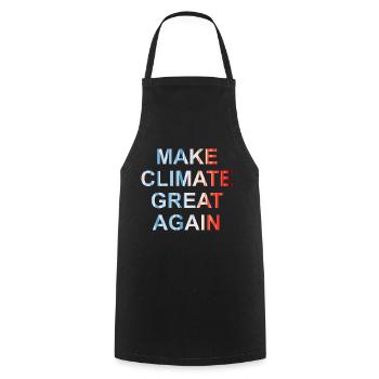 Make climate great again - Kochschürze - Schwarz - Vorne - AI Model Male 185 dark (185cm)