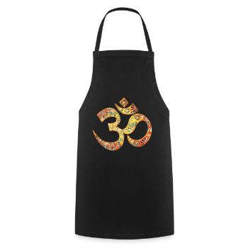 Om Mantra, Buddhismus, Yoga, Symbol, Spiritualität - Kochschürze - Schwarz - Vorne - AI Model Male 185 dark (185cm)