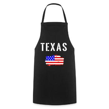 Texas USA State of America Flag Texas - Cooking Apron - black - Front - AI Model Male 185 dark (185cm)