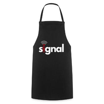 signal lost - Cooking Apron - black - Front - AI Model Male 185 dark (185cm)