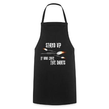 Stand up burning arrows - Cooking Apron - black - Front - AI Model Male 185 dark (185cm)
