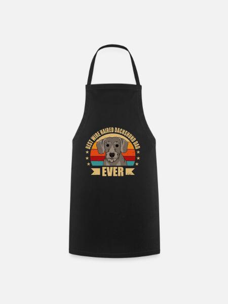 Rough-haired Dachshund Papa - Cooking Apron - black