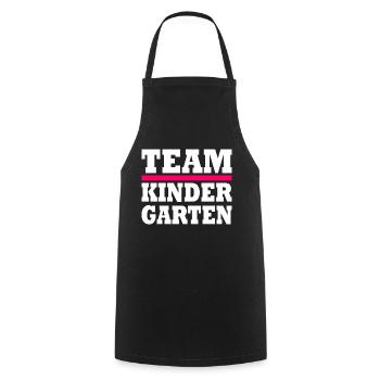 Team kindergarten - Kochschürze - Schwarz - Vorne - AI Model Male 185 dark (185cm)
