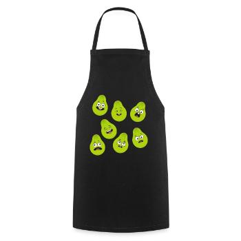 Carica papaya - Cooking Apron - black - Front - AI Model Male 185 dark (185cm)