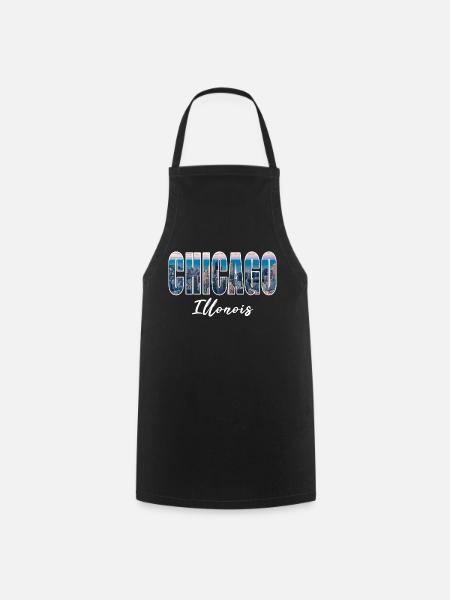 Chicago Illonois - Kochschürze - Schwarz
