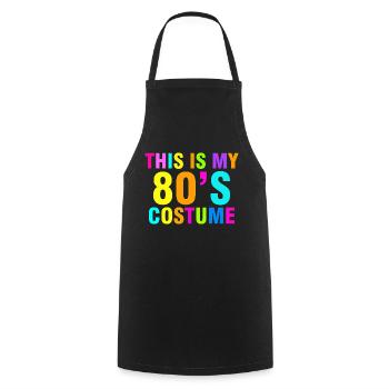 C’est mon costume des années 80 rétro vintage - Tablier de cuisine - noir - Devant - AI Model Male 185 dark (185cm)