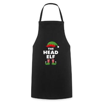 The Head Elf - Cooking Apron - black - Front - AI Model Male 185 dark (185cm)