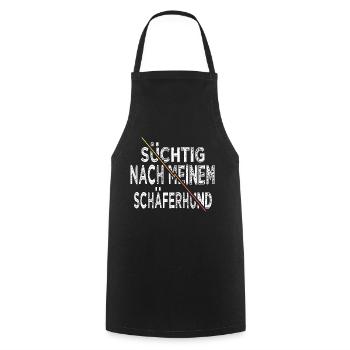 humor schäferhund weihnachten chihuahua - Kochschürze - Schwarz - Vorne - AI Model Male 185 dark (185cm)