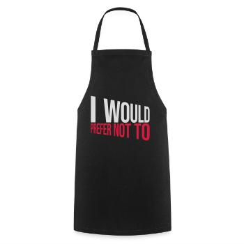 I prefer not to - Cooking Apron - black - Front - AI Model Male 185 dark (185cm)