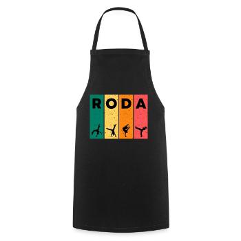 T-shirt RODA | Capoeira Design - Tablier de cuisine - noir - Devant - AI Model Male 185 dark (185cm)