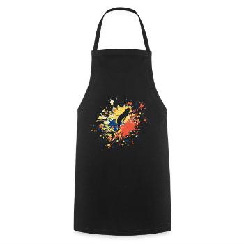Mermaid Girl Color Splash - Kochschürze - Schwarz - Vorne - AI Model Male 185 dark (185cm)
