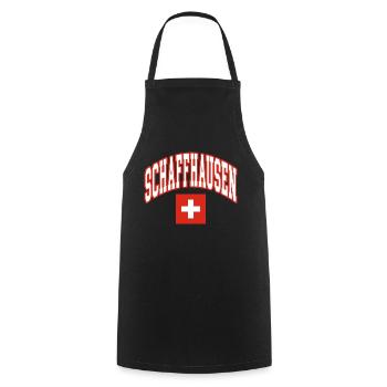Schaffhausen swiss flag - Cooking Apron - black - Front - AI Model Male 185 dark (185cm)
