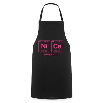 NICE (periodically) - Funny sayings - Cooking Apron - black - Front - AI Model Male 185 dark (185cm)