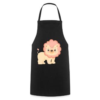 Leo Family Mother Baby T-Shirt - Tablier de cuisine - noir - Devant - AI Model Male 185 dark (185cm)