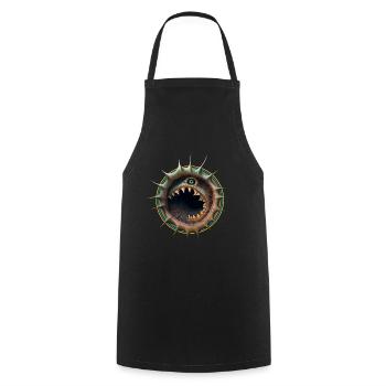 Monster Hole - Cooking Apron - black - Front - AI Model Male 185 dark (185cm)