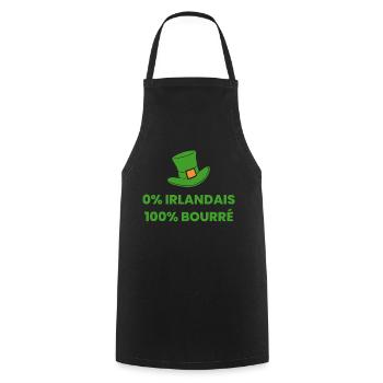 cadeau homme trèfle irlande pour la saint patrick - Tablier de cuisine - noir - Devant - AI Model Male 185 dark (185cm)