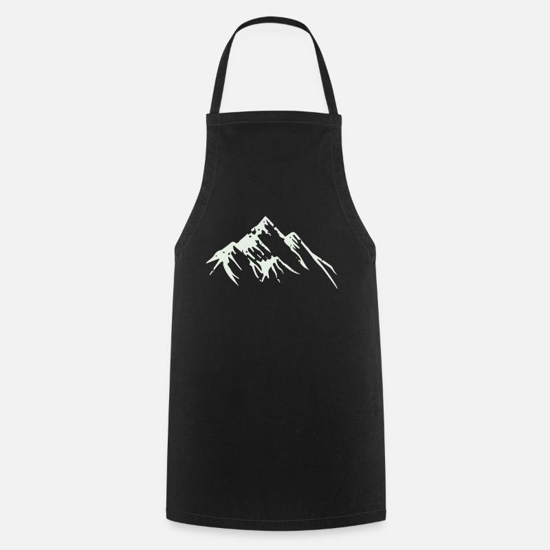 mountains 001 - Kochschürze - Schwarz