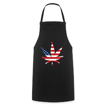 America Weed USA - Kochschürze - Schwarz - Vorne - AI Model Male 185 dark (185cm)