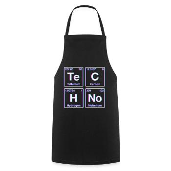 Techno Rave Electro Raver Chemie Periodensystem - Kochschürze - Schwarz - Vorne - AI Model Male 185 dark (185cm)