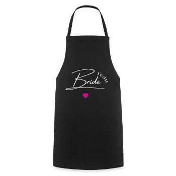 Team bride - Tablier de cuisine - noir - Devant - AI Model Male 185 dark (185cm)