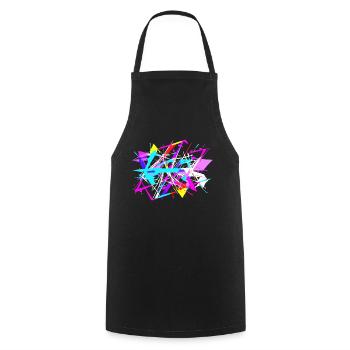 Splash of colors - Cooking Apron - black - Front - AI Model Male 185 dark (185cm)