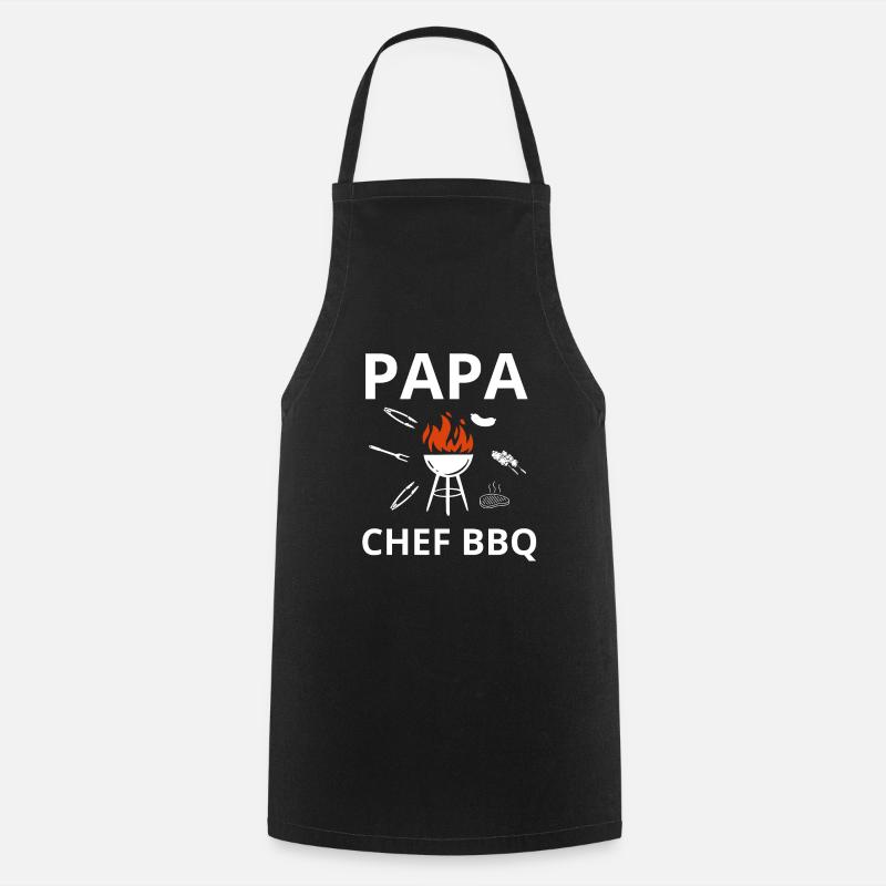 PAPA Chef du Bbq - Tablier de cuisine - noir