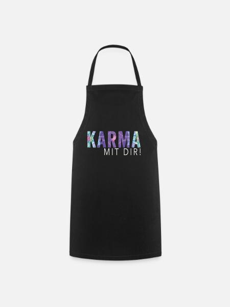 Karma mit dir - Kochschürze - Schwarz