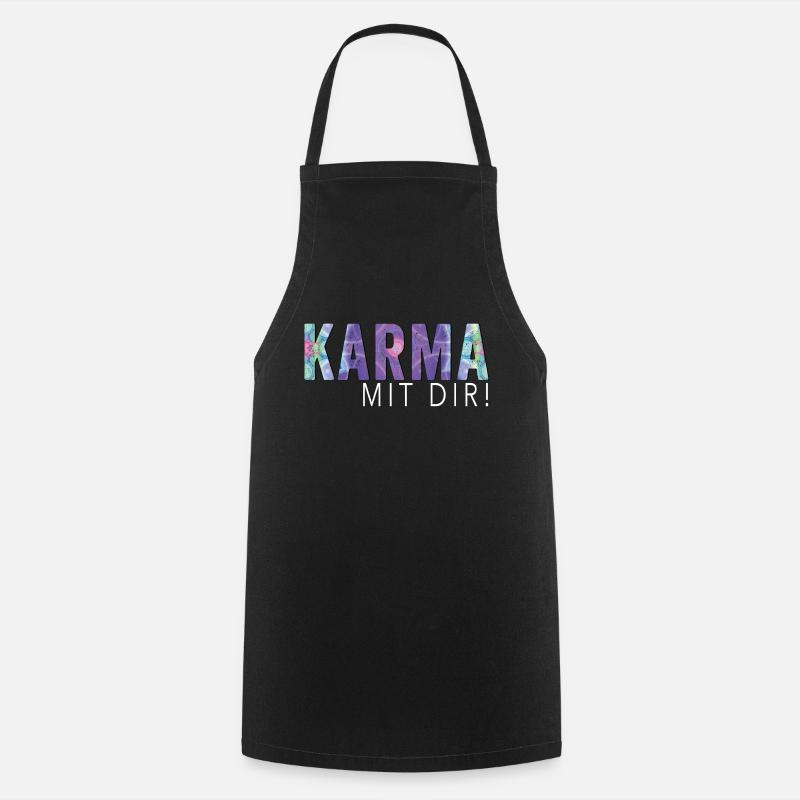 Karma mit dir - Kochschürze - Schwarz