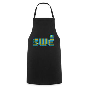 Suède Suède drapeau national norden skandinavia - Tablier de cuisine - noir - Devant - AI Model Male 185 dark (185cm)