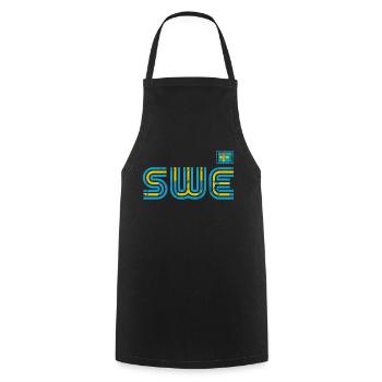 Suède Suède drapeau national norden skandinavia - Tablier de cuisine - noir - Devant - AI Model Male 185 dark (185cm)