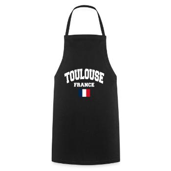 Toulouse - Cooking Apron - black - Front - AI Model Male 185 dark (185cm)