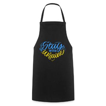 Valeewear - Solidarité avec l’Ukraine - Tablier de cuisine - noir - Devant - AI Model Male 185 dark (185cm)