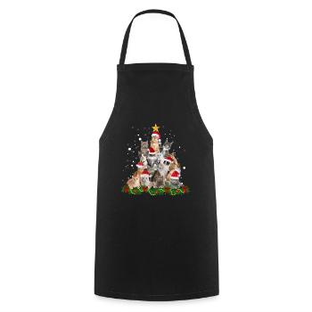 Drôles de chats Arbre de Noël - Tablier de cuisine - noir - Devant - AI Model Male 185 dark (185cm)