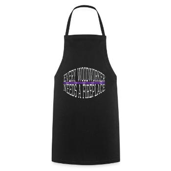dictons déclaration charpentier blagues t-shirts anniversaire - Tablier de cuisine - noir - Devant - AI Model Male 185 dark (185cm)