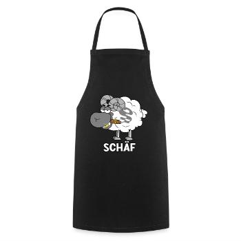 Schäf - Kochschürze - Schwarz - Vorne - AI Model Male 185 dark (185cm)